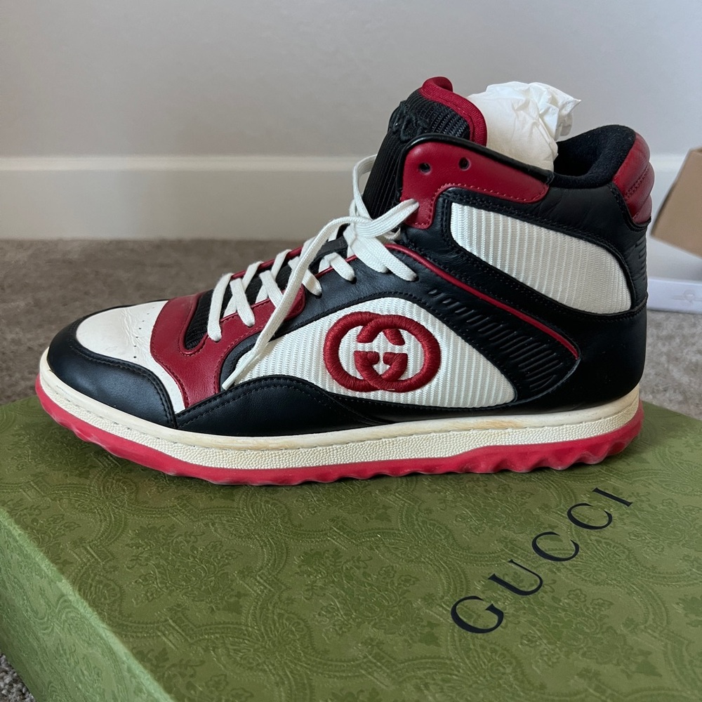 Gucci Men’s Sneakers - MAC 80’s Black, Red, and White